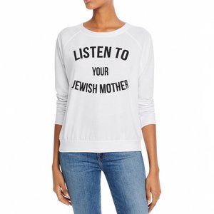 Prince Peter Mother Sweatshirt Women Crewneck Long Raglan Sleeve Graphic White